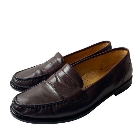 Cole Haan mens loafers dress shoes burgundy leather size 11.5 M